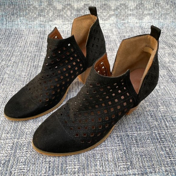 Weeboo Women Boots Black Fuax Leather Upper Bootie Shoes Size 8 - Picture 3 of 10